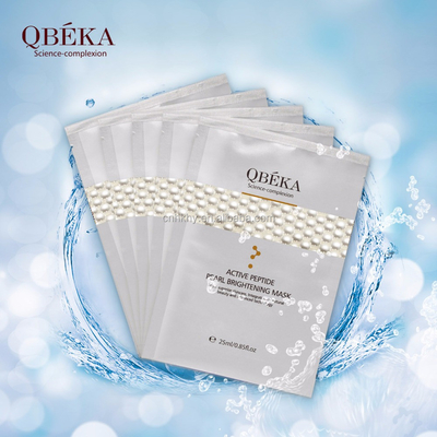 QBEKA الببتيد النشط اللؤلؤية تبييض تلميع القناع 5pcs/box لجميع أنواع البشرة