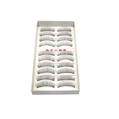 النساء السيدات 10 أزواج الجمال الطبيعي تايوان الألياف الرموش الكاذبة 217 8MM-15MM الطول