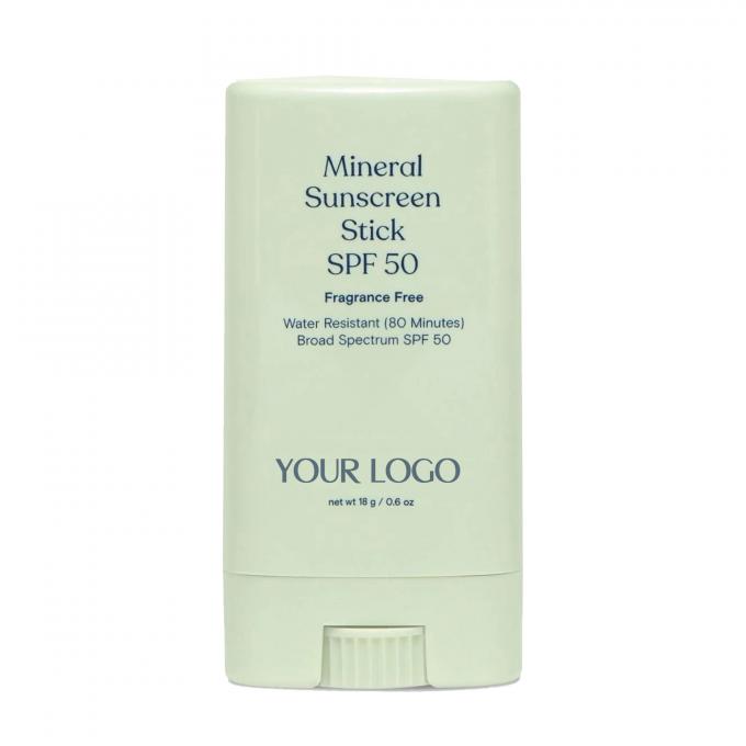 العلامة التجارية الخاصة معادن واقي الشمس عصا SPF 50 مقاوم للماء الطيف الواسع UVA/UVB الحماية 0