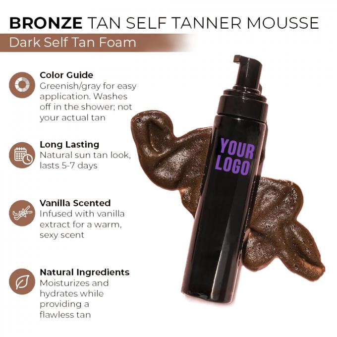مجموعة التسمير الذاتي للتصحيح اللون مع التسمير الذاتي Mitt Applicator Mousse التسمير الداكن 1