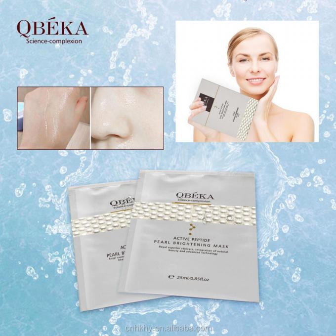 QBEKA الببتيد النشط اللؤلؤية تبييض تلميع القناع 5pcs/box لجميع أنواع البشرة 4