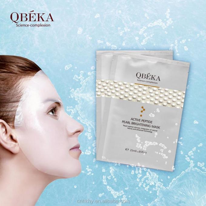 QBEKA الببتيد النشط اللؤلؤية تبييض تلميع القناع 5pcs/box لجميع أنواع البشرة 3
