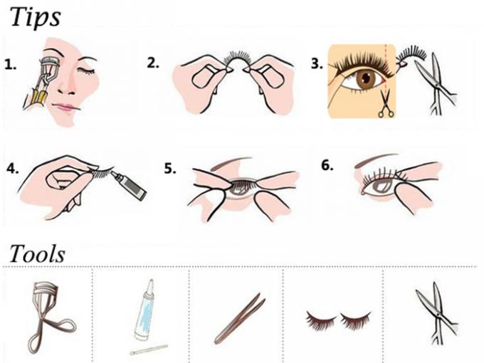 10-15ملم رموش زائفة طبيعية طويلة 5 أزواج تمديدات شعر ملونة اصطناعية 6