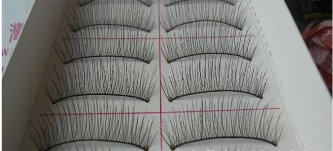 النساء السيدات 10 أزواج الجمال الطبيعي تايوان الألياف الرموش الكاذبة 217 8MM-15MM الطول 0